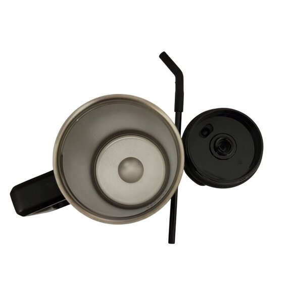 Mercedes-Benz 24 oz Stainless Steel Insulated Travel Mug w/ Handle & Straw – Mat - Picture 3 of 4